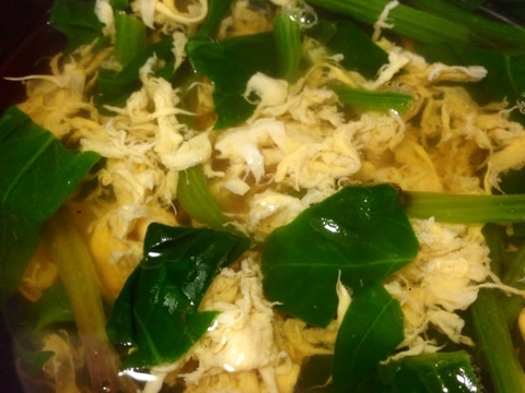 ほうれん草と卵のすまし汁